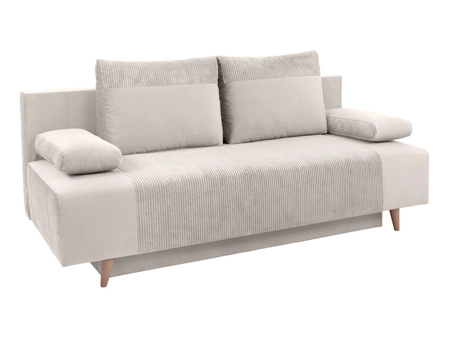 Leon trijų vietų sofa-lova su daiktadėže, smėlio spalvos