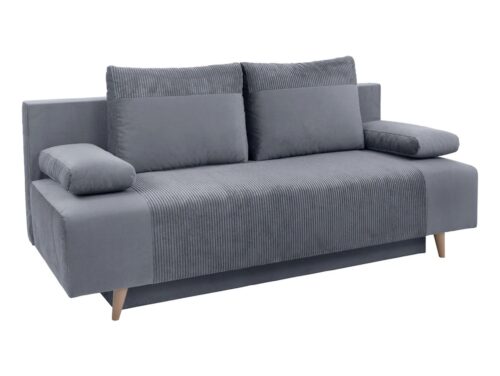 Leon trijų vietų sofa-lova su daiktadėže, pilka