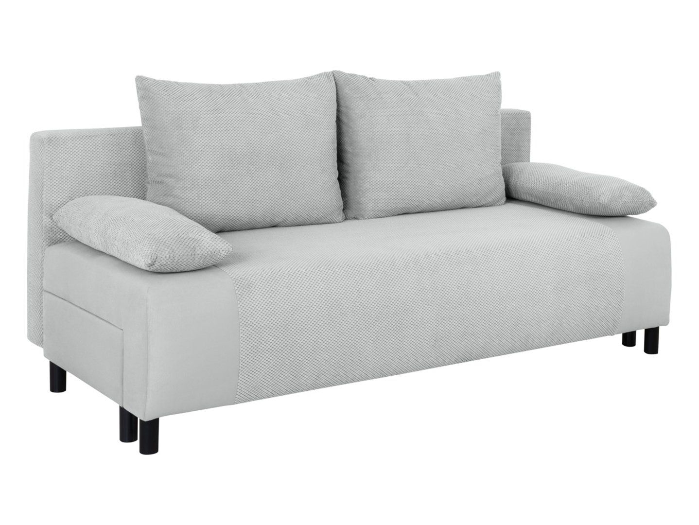 NIUS trijų vietų sofa-lova su daiktadėže, pilka