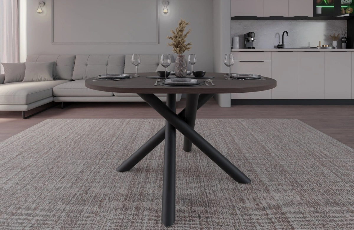 Oslo ovalus palėpės stalas, 138 cm, Viskonsino riešutmedis