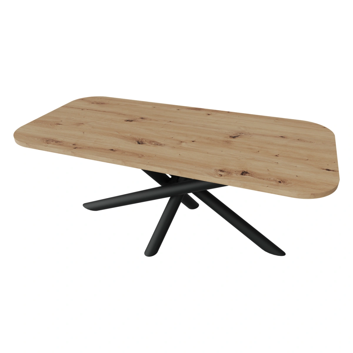 Oslo ovalus palėpės stalas, 185x90 ​​cm, ąžuolo spalvos