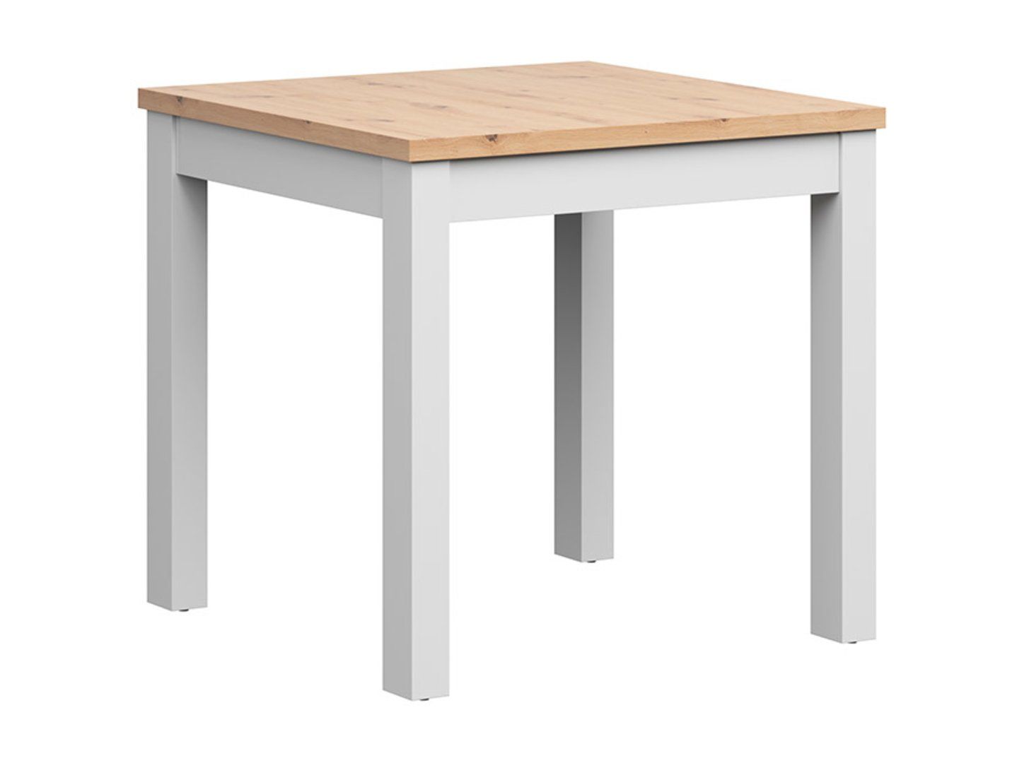 MAREN virtuvės stalas, 80 cm, meniško ąžuolo spalvos/alpių baltumo