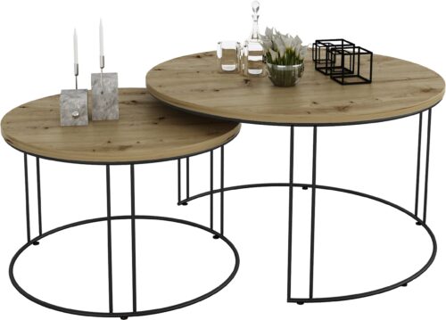 ETTA 2 viename kavos staliukas, juodas/artisan, ADRK