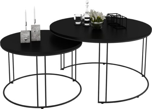 ETTA 2 viename kavos staliukas, juodas, ADRK