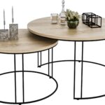 ETTA 2 viename kavos staliukas, juodas/Sonoma, ADRK