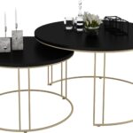 ETTA 2 viename kavos staliukas, auksinis/juodas, ADRK