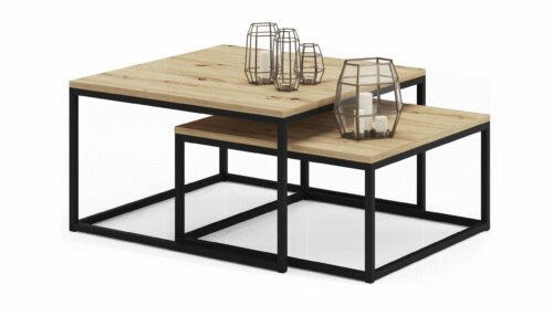 KAMA 2 viename kavos staliukas, juodas/artisan, ADRK