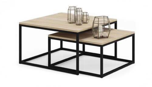 KAMA 2 viename kavos staliukas, juodas/Sonoma, ADRK