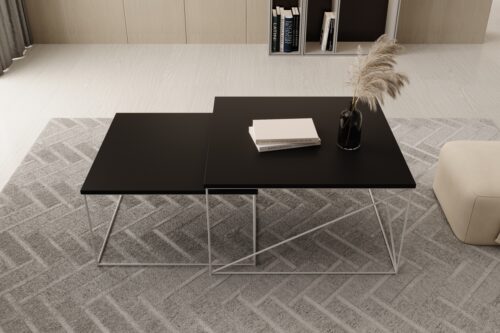 Licco 2 viename kavos staliukas, baltas/juodas, ADRK