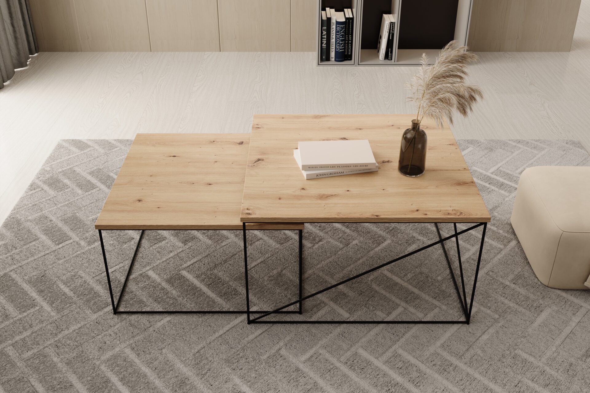 Licco 2 viename kavos staliukas, juodas/artisan, ADRK