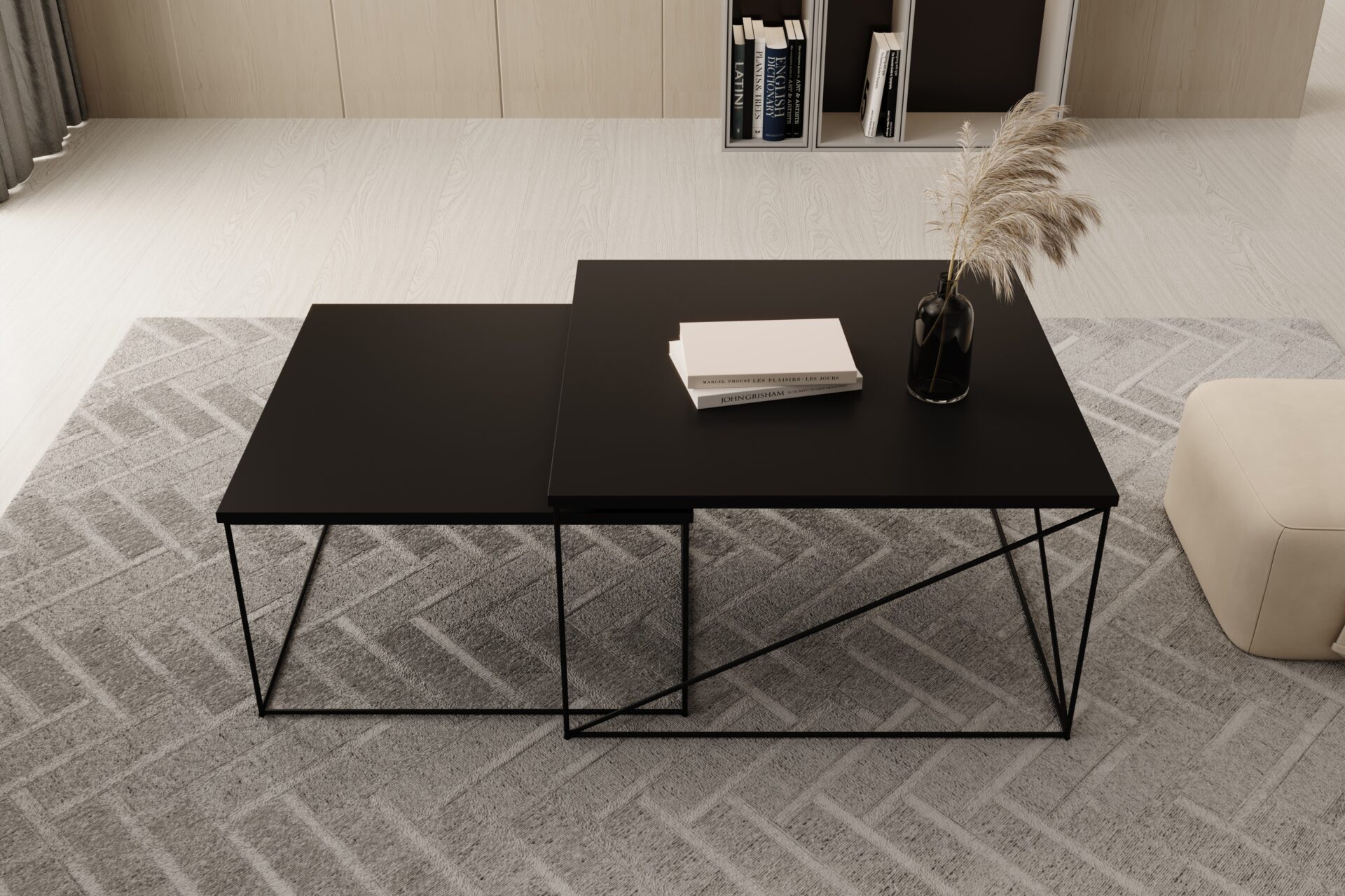 Licco 2 viename kavos staliukas, juodas, ADRK