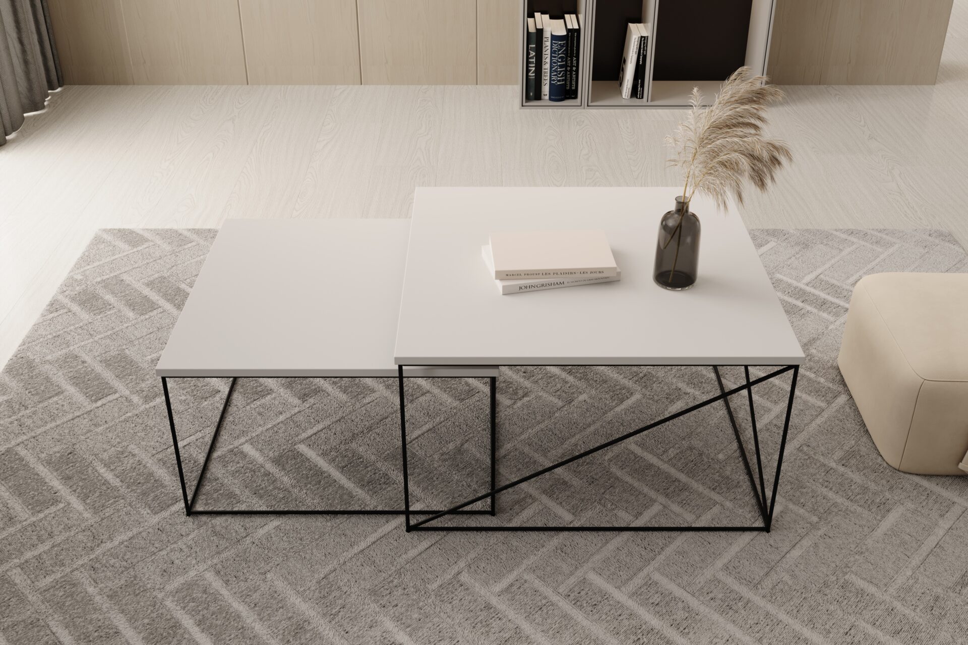 Licco 2 viename kavos staliukas, juodas/baltas, ADRK