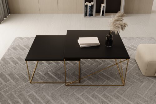 Licco 2 viename kavos staliukas, auksinis/juodas, ADRK