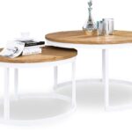 OKIN 2 viename kavos staliukas, baltas/artisaninis, ADRK