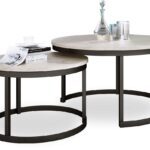 OKIN 2 viename kavos staliukas, juodas/Sonoma, ADRK