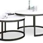 OKIN 2 viename kavos staliukas, juodas/baltas, ADRK