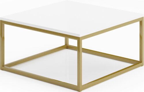 BELTEN kavos staliukas 65×65 auksinis/baltas ADRK