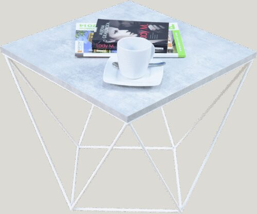 DIANA kavos staliukas 50×50 baltas/betonas ADRK