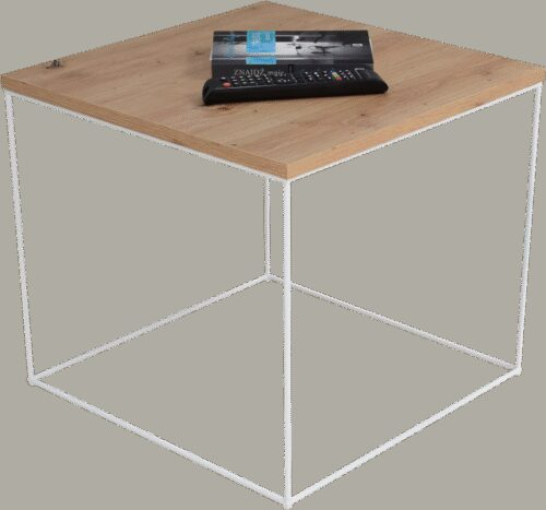 ELENA kavos staliukas 50×50 baltas/artisaniškas ADRK