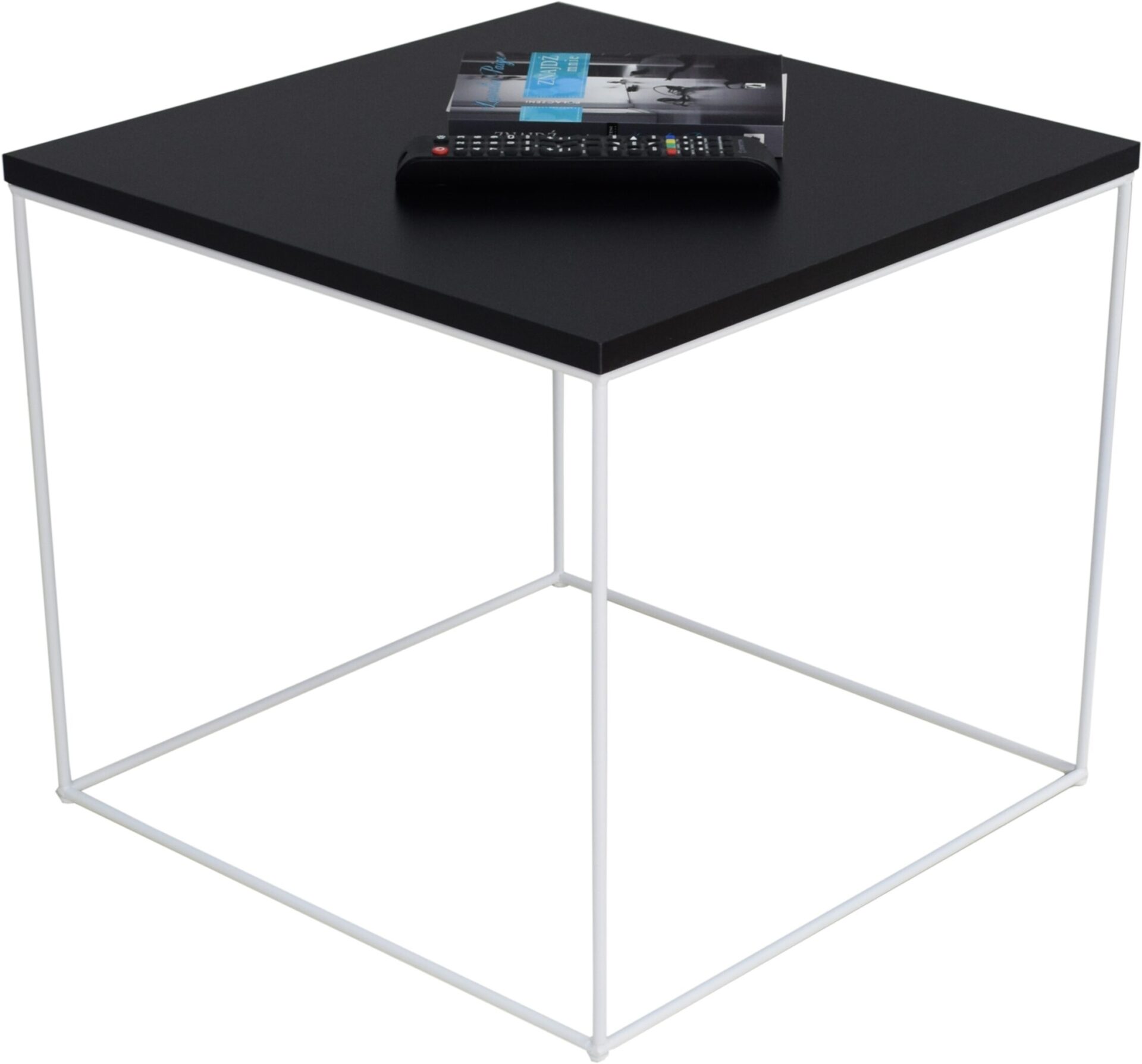 ELENA kavos staliukas, 50x50, baltas/juodas, ADRK