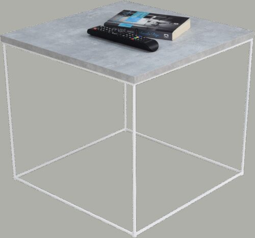 ELENA kavos staliukas 50×50 baltas/betonas ADRK