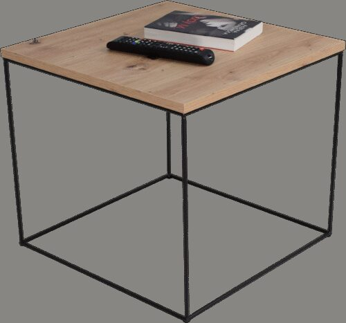 ELENA kavos staliukas, 50×50, juodas/artisaniškas, ADRK