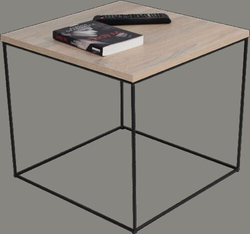 ELENA kavos staliukas, 50×50, juodas/Sonoma, ADRK