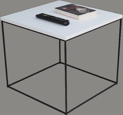 ELENA kavos staliukas, 50×50, juodas/baltas, ADRK