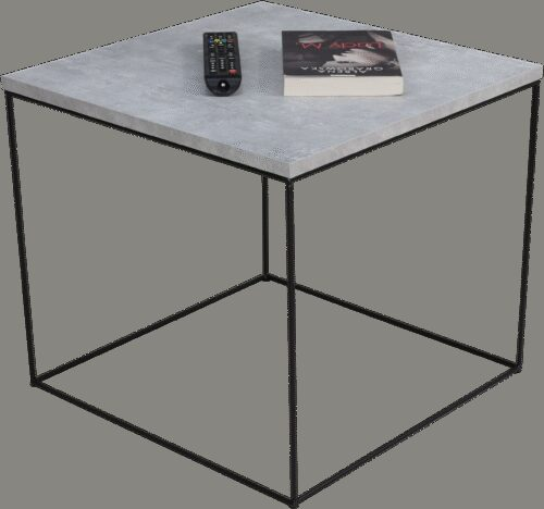 ELENA kavos staliukas, 50×50, juodas/betonas, ADRK