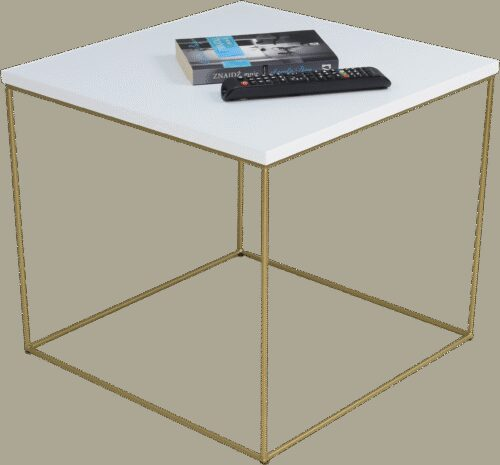 ELENA kavos staliukas 50×50 auksinis/baltas ADRK