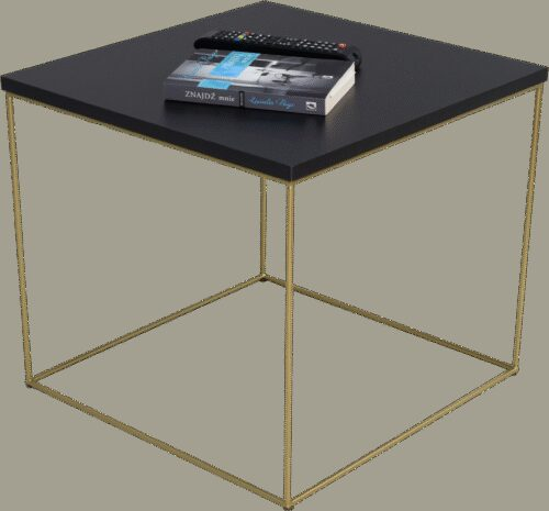 ELENA kavos staliukas 50×50 auksinis/juodas ADRK