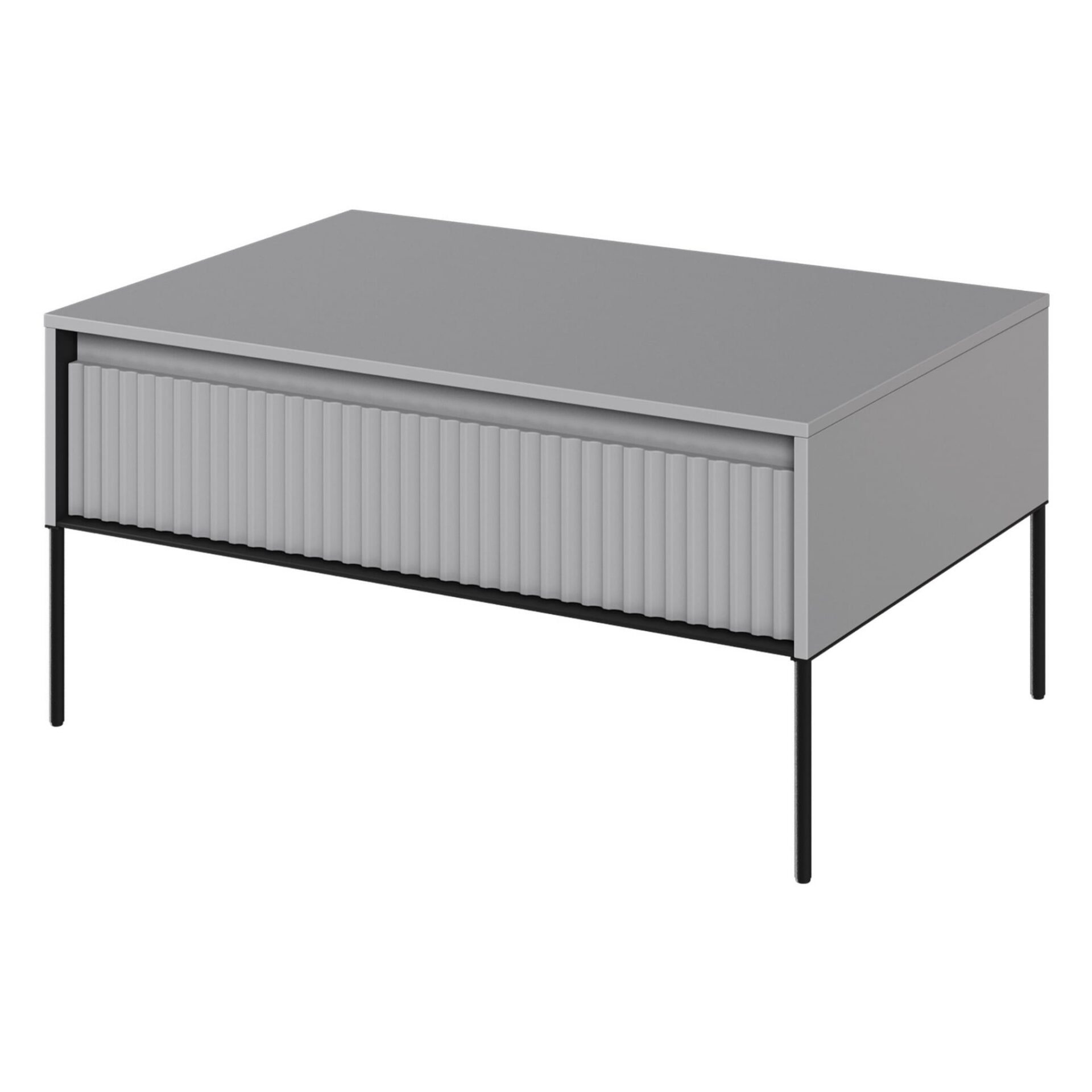 TREND 09 frezuotas kavos staliukas, pilkos/juodos kojos