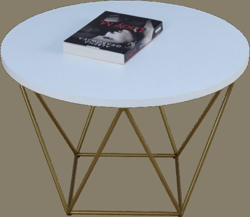 LIAM kavos staliukas, auksinis/baltas, ADRK