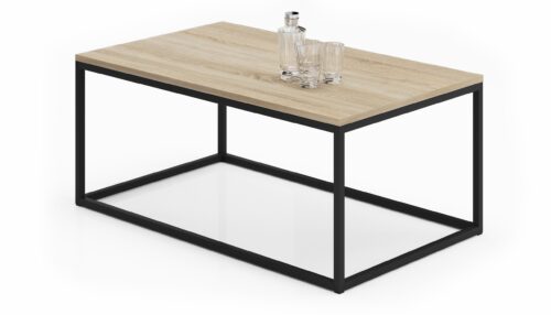 NARISA kavos staliukas, 100×60, juodas/Sonoma, ADRK