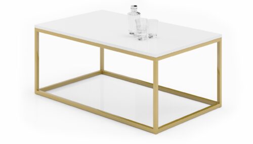 NARISA kavos staliukas 100×60 auksinis/baltas ADRK
