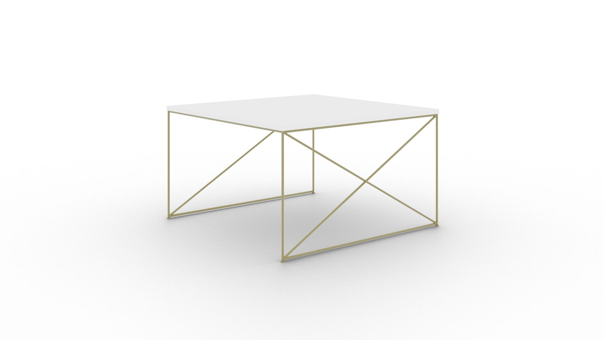 Nelia kavos staliukas, auksinis/baltas, blizgus, ADRK