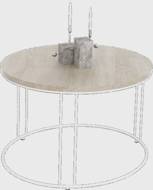 NOEL kavos staliukas, baltas/Sonoma, ADRK