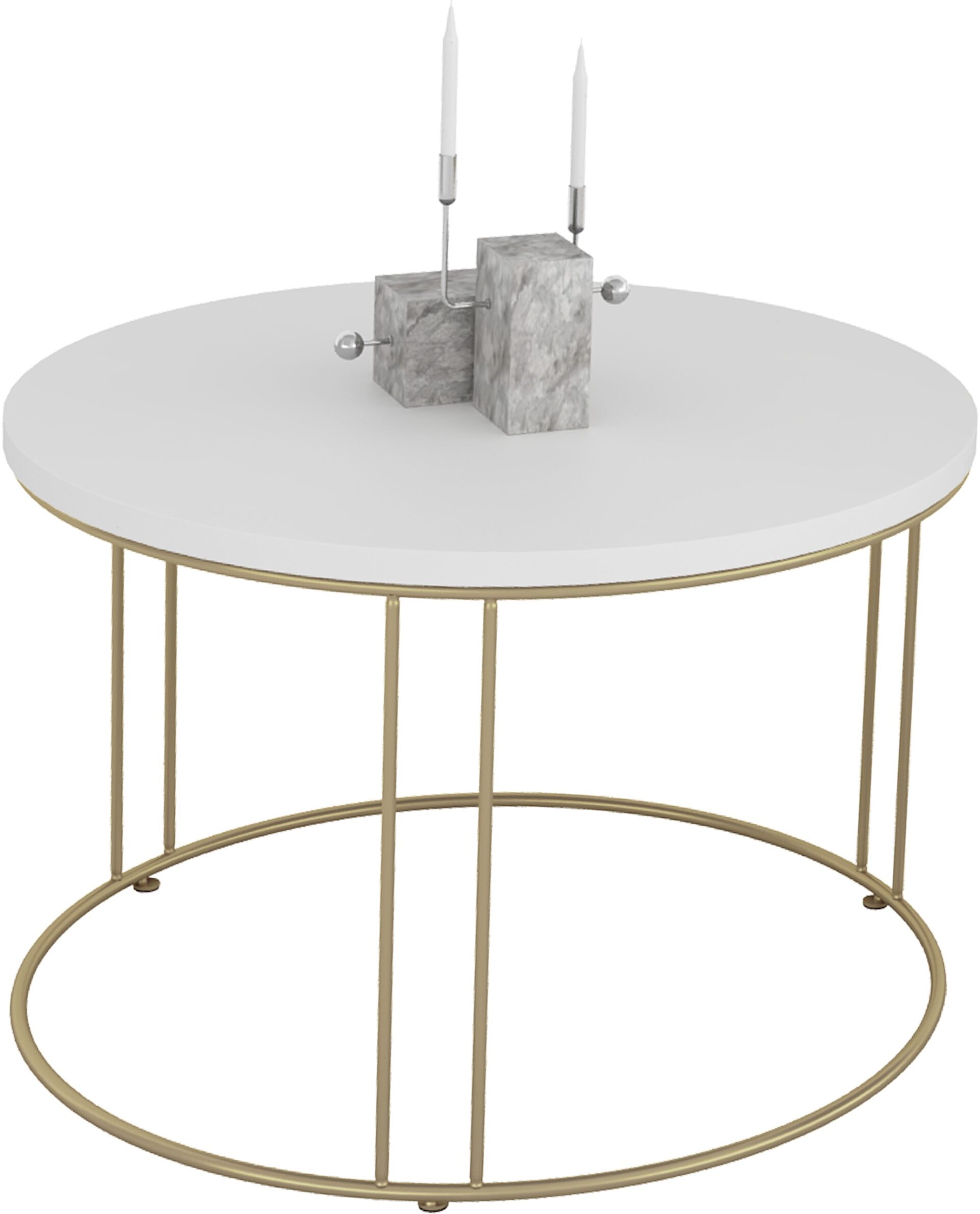 NOEL kavos staliukas auksinis/baltas ADRK