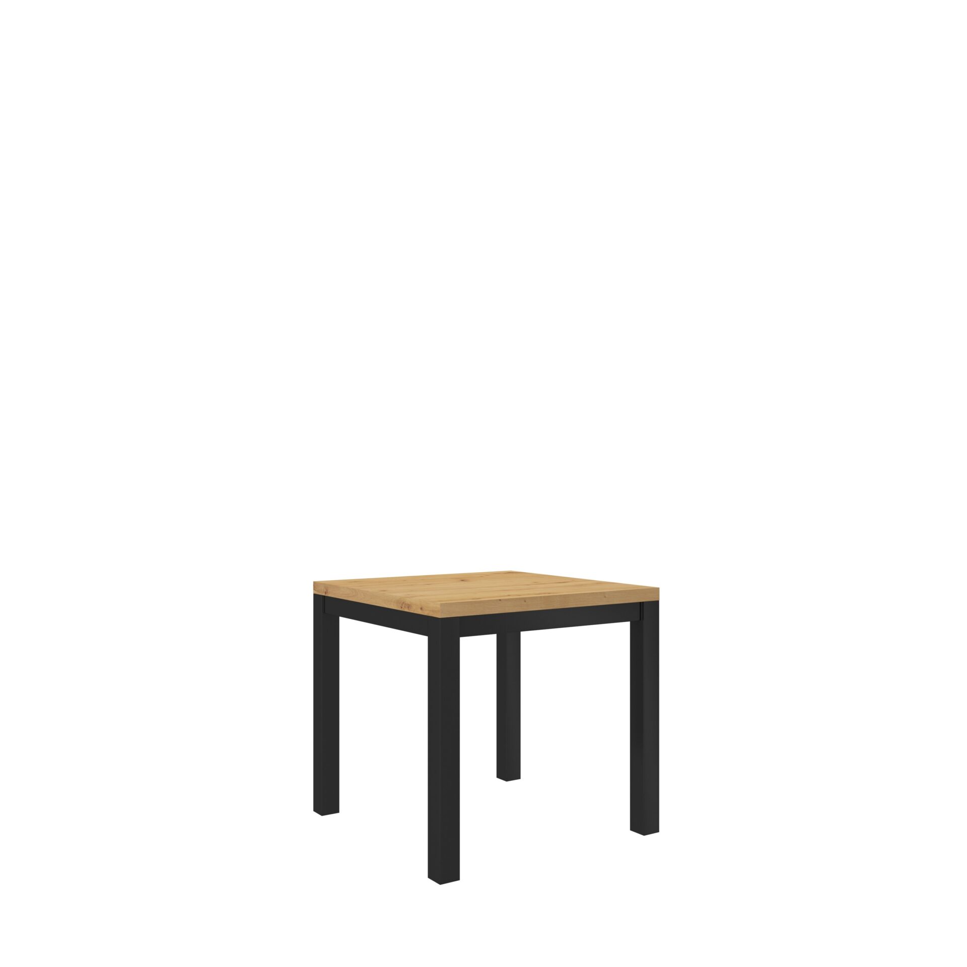 Kavos staliukas OLAF 1 80x80 Artisan/Matinė juoda ADRK