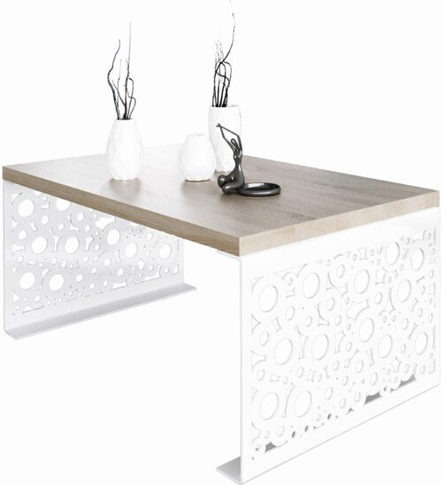 RINA kavos staliukas, 100×60, baltas/Sonoma, ADRK