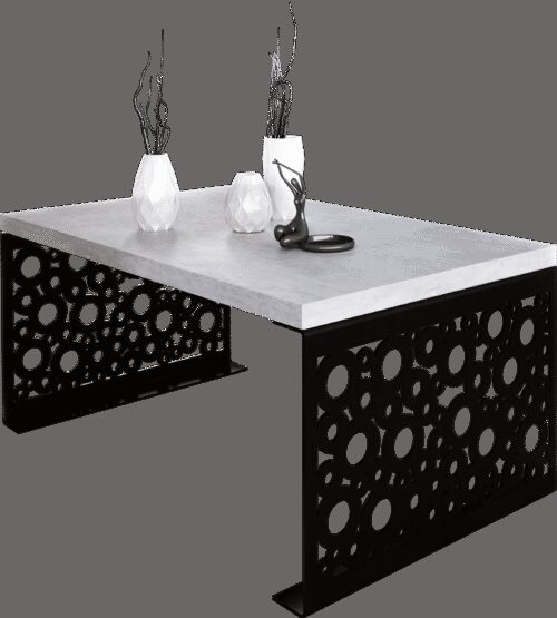 RINA kavos staliukas 100×60 juodas/betonas ADRK