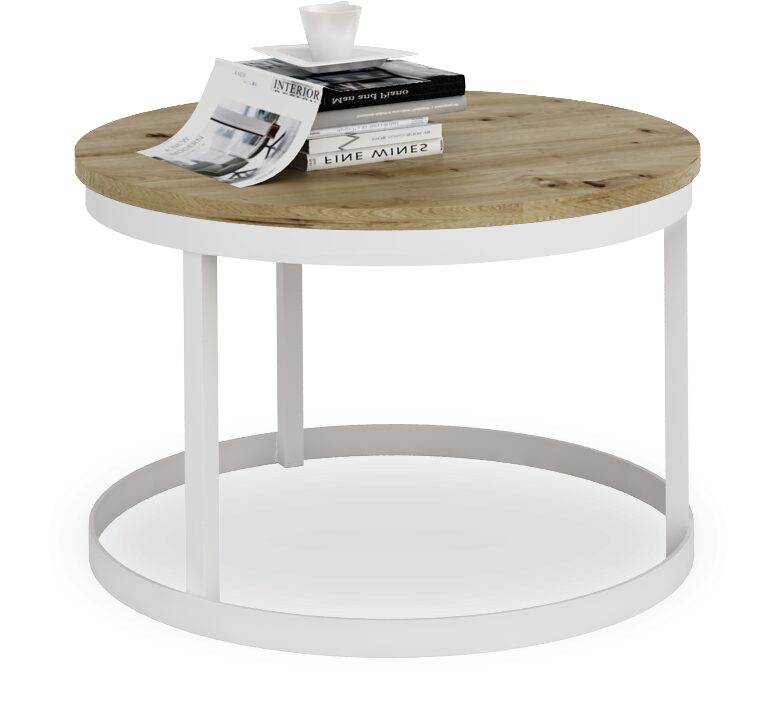 RINEN kavos staliukas baltas/Artisan ADRK