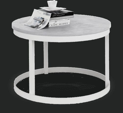 RINEN kavos staliukas, baltas/betonas, ADRK