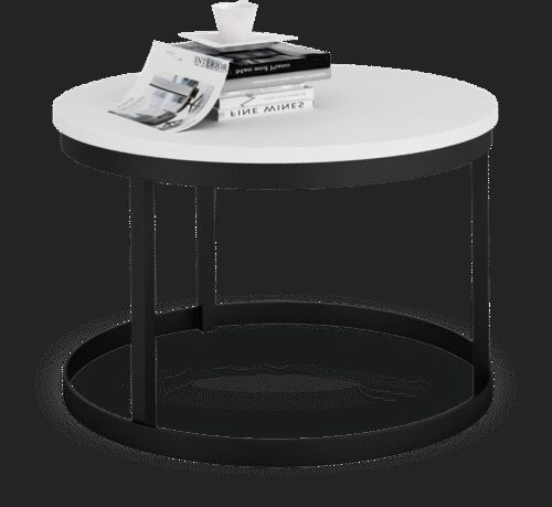 RINEN kavos staliukas, juodas/baltas, ADRK