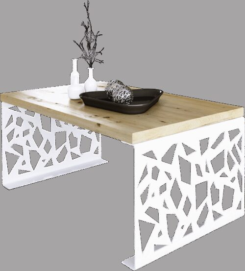 SEMARA kavos staliukas 100×60 baltas/artisaniškas ADRK