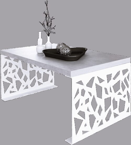 SEMARA kavos staliukas 100×60 baltas/betonas ADRK