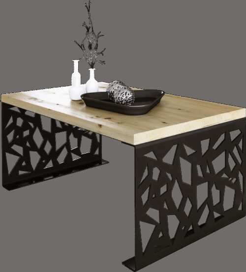 SEMARA kavos staliukas, 100×60, juodas/artisaniškas, ADRK