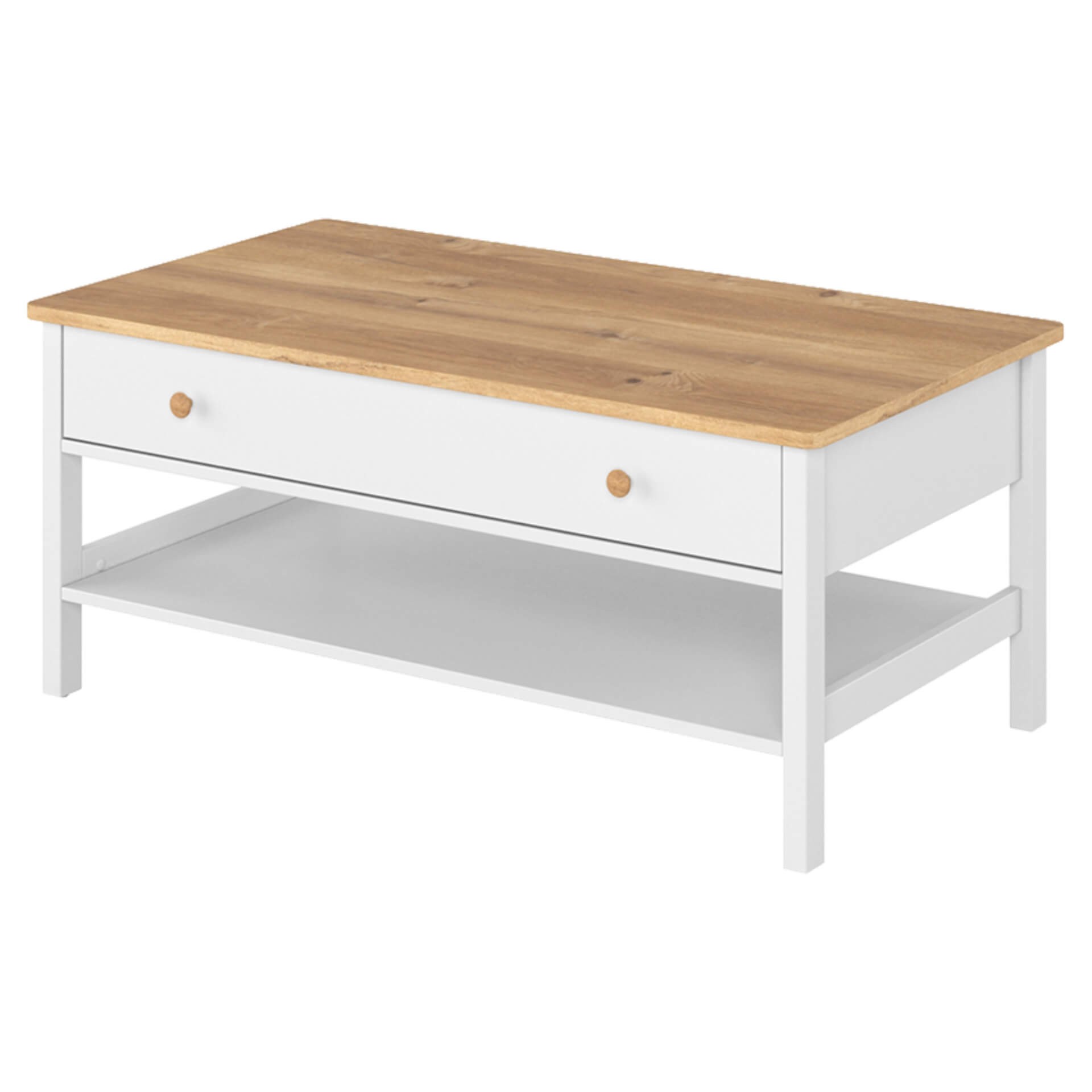 STORY SO-15 kavos staliukas baltas / ąžuolas „Nash“