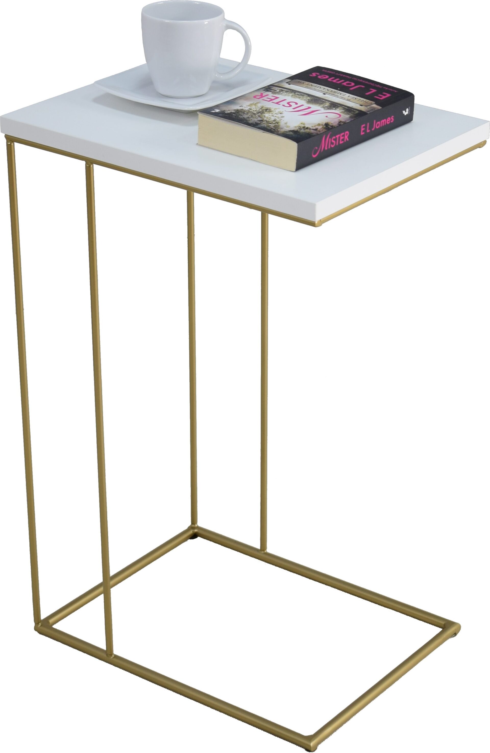 DRU šoninis staliukas auksinis/baltas ADRK