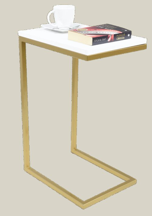 SPARK šoninis staliukas auksinis/baltas ADRK